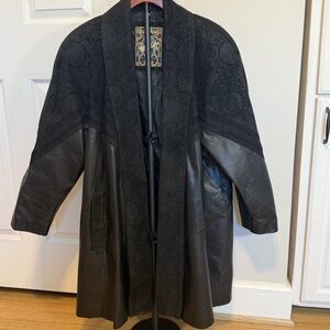 Leather & Suede Winlit Jacket, black, large